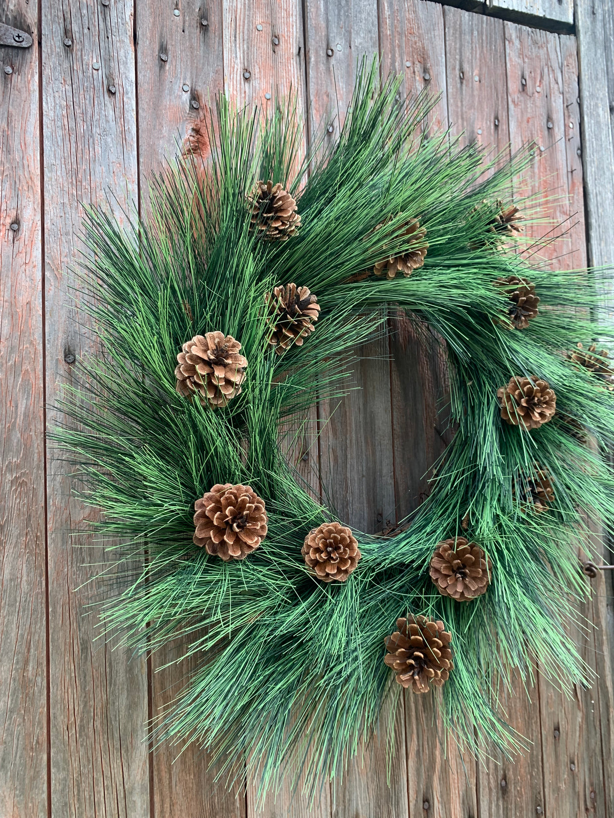 Rustic Long Needle Pine Winter Wreath