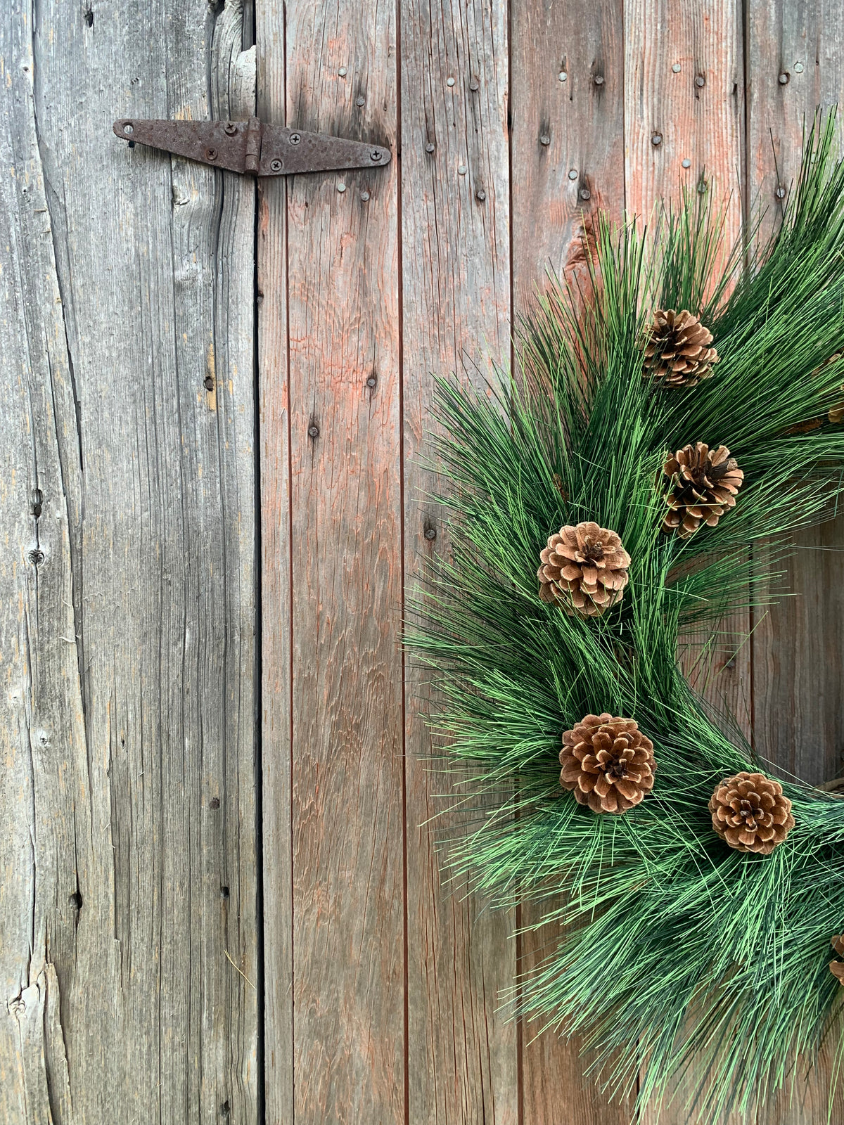 Rustic Long Needle Pine Winter Wreath