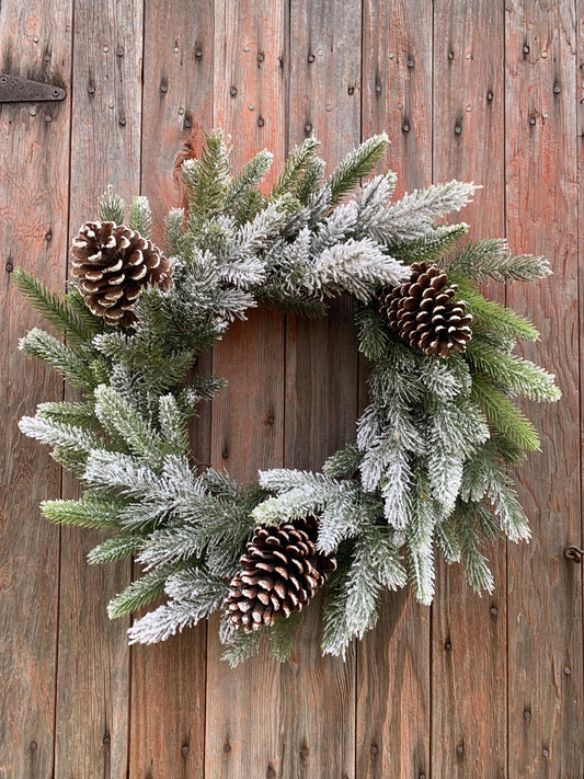 Snowy Pine Winter Wreath