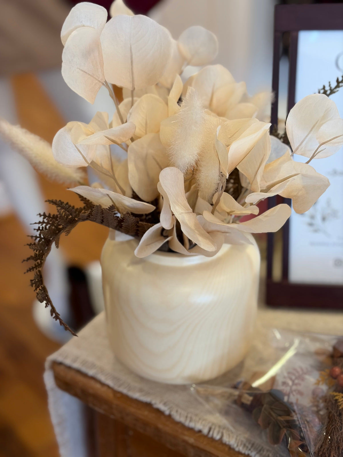 Ivory Eucalyptus & Fern Arrangement