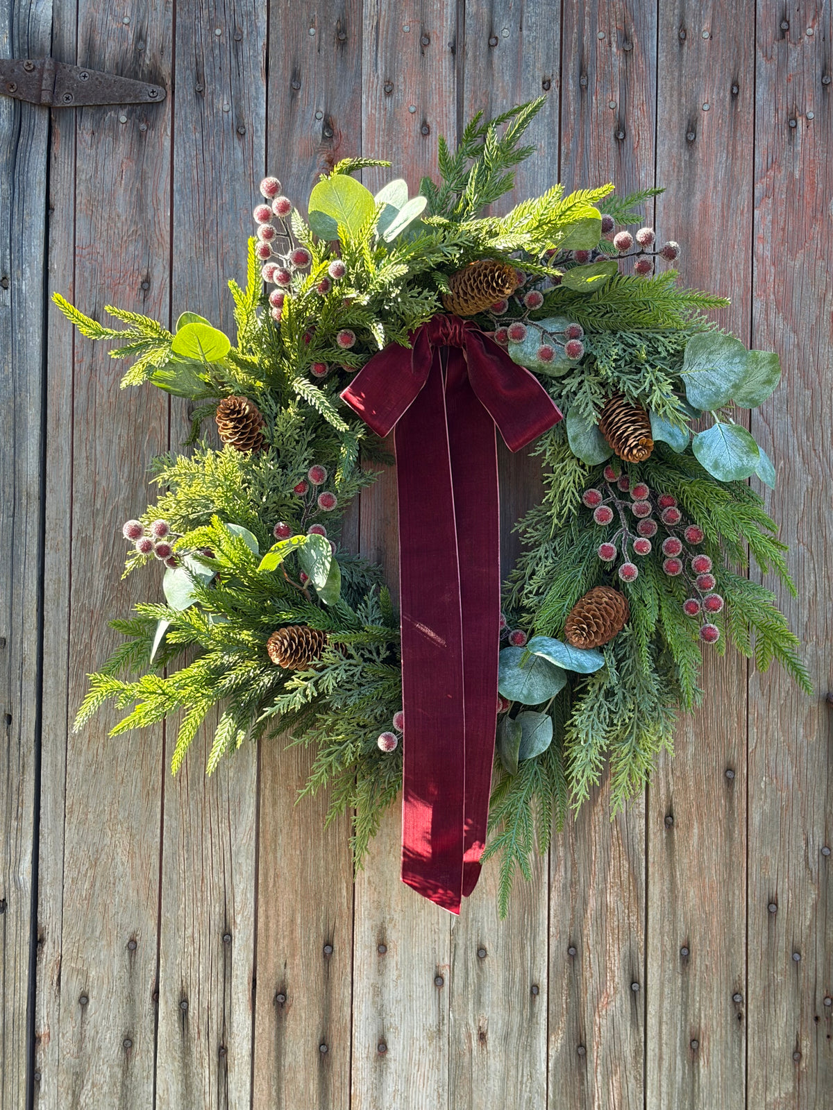 Sugared Berries & Eucalyptus Winter Wreath