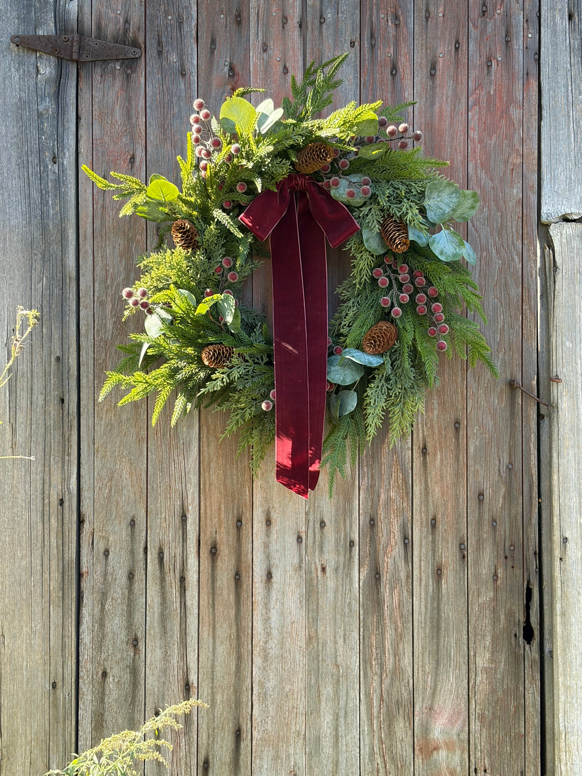 Sugared Berries & Eucalyptus Winter Wreath