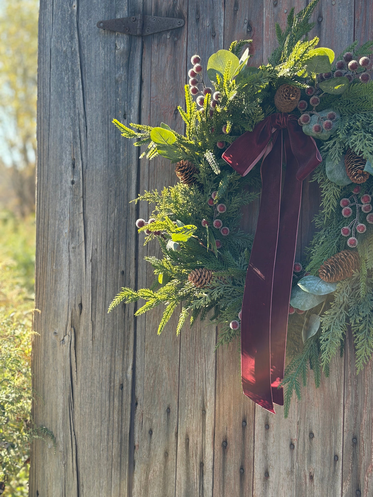 Sugared Berries & Eucalyptus Winter Wreath