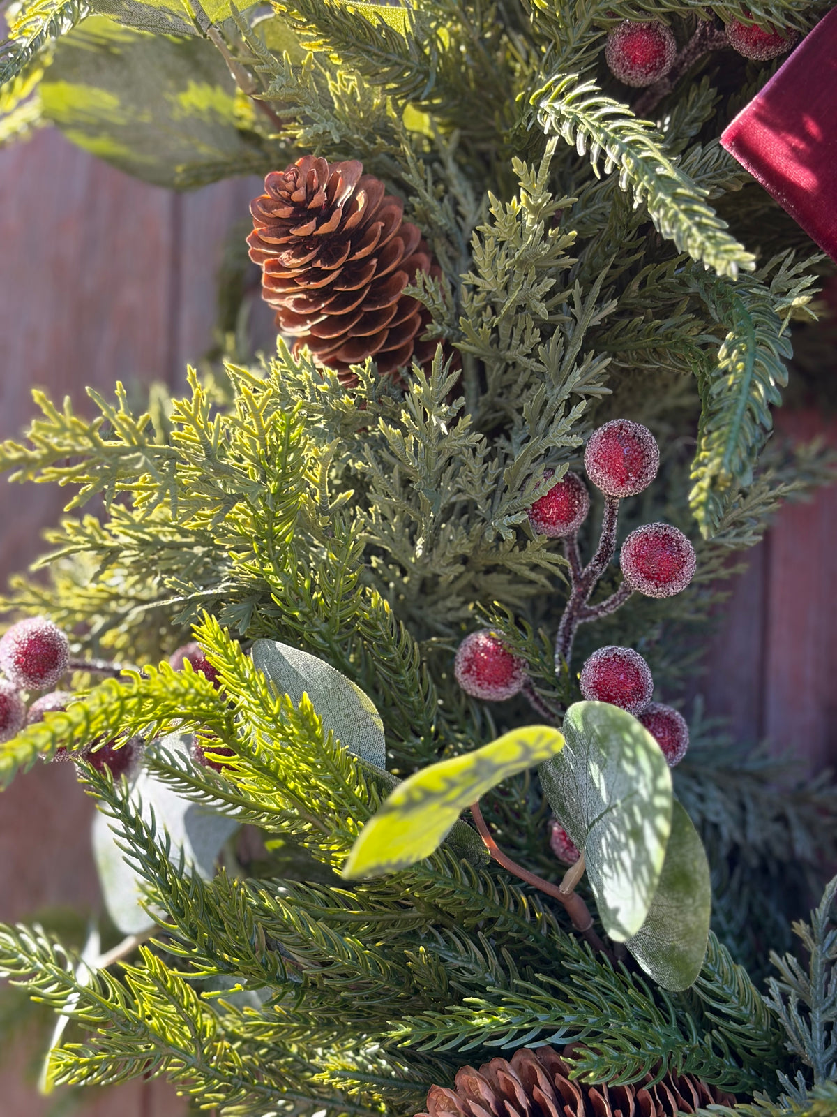 Sugared Berries & Eucalyptus Winter Wreath