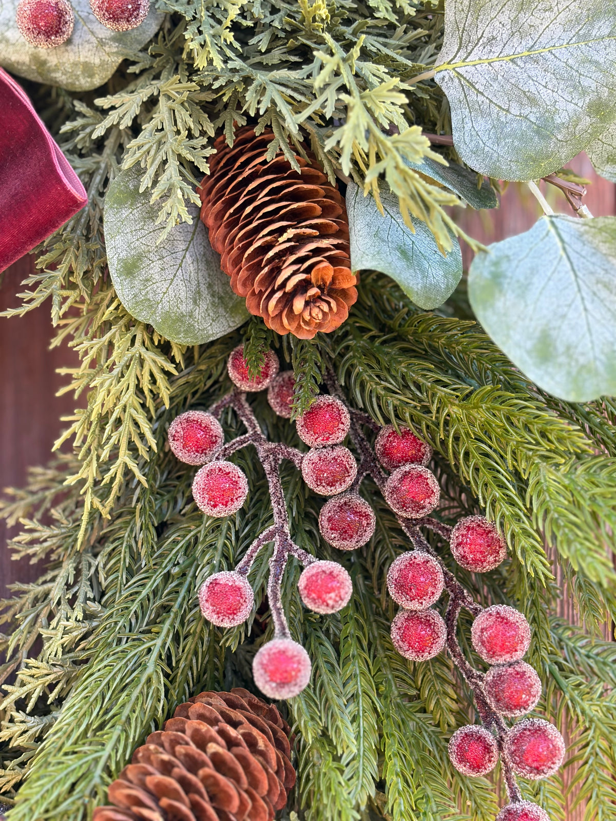 Sugared Berries & Eucalyptus Winter Wreath