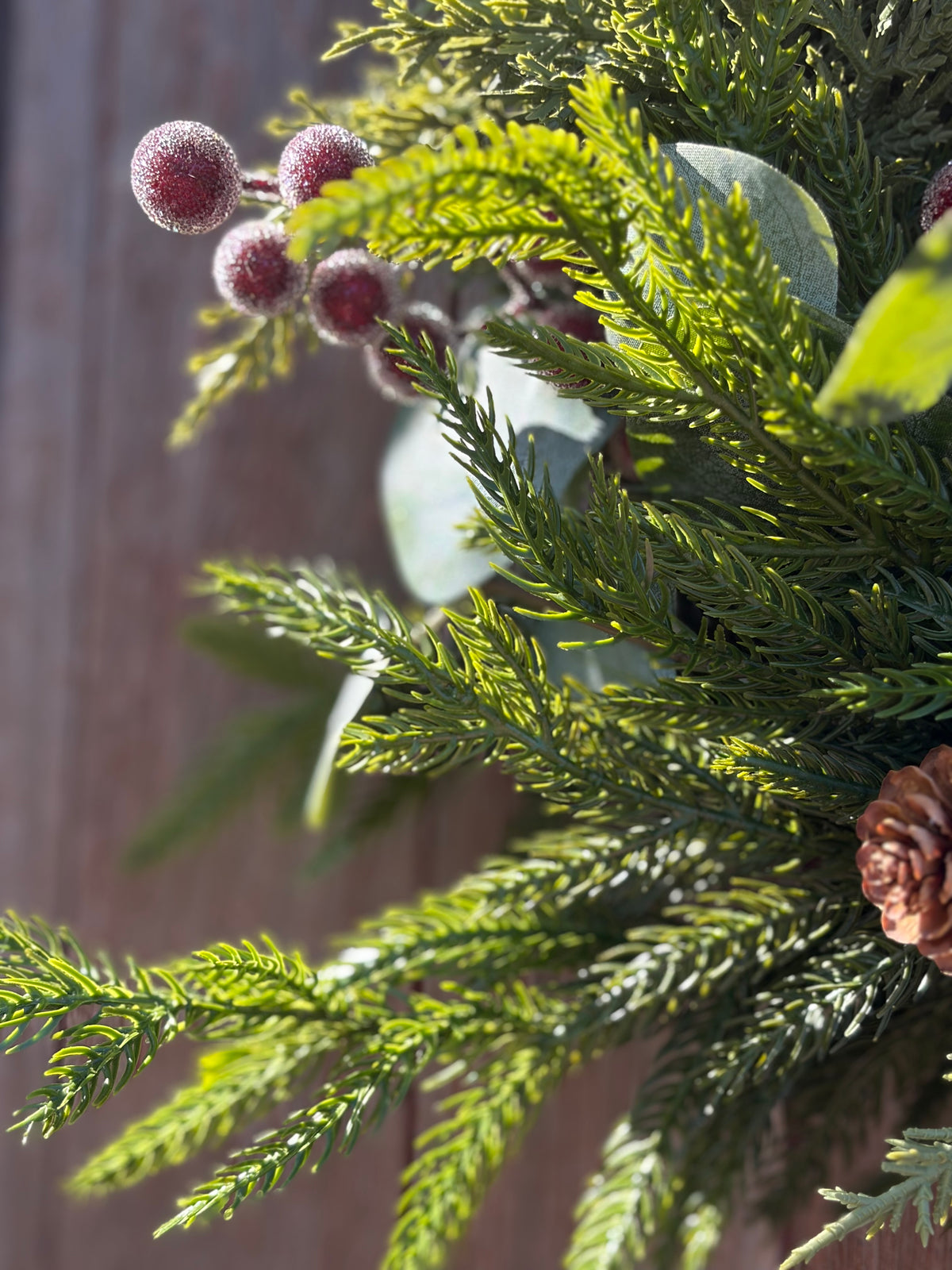 Sugared Berries & Eucalyptus Winter Wreath