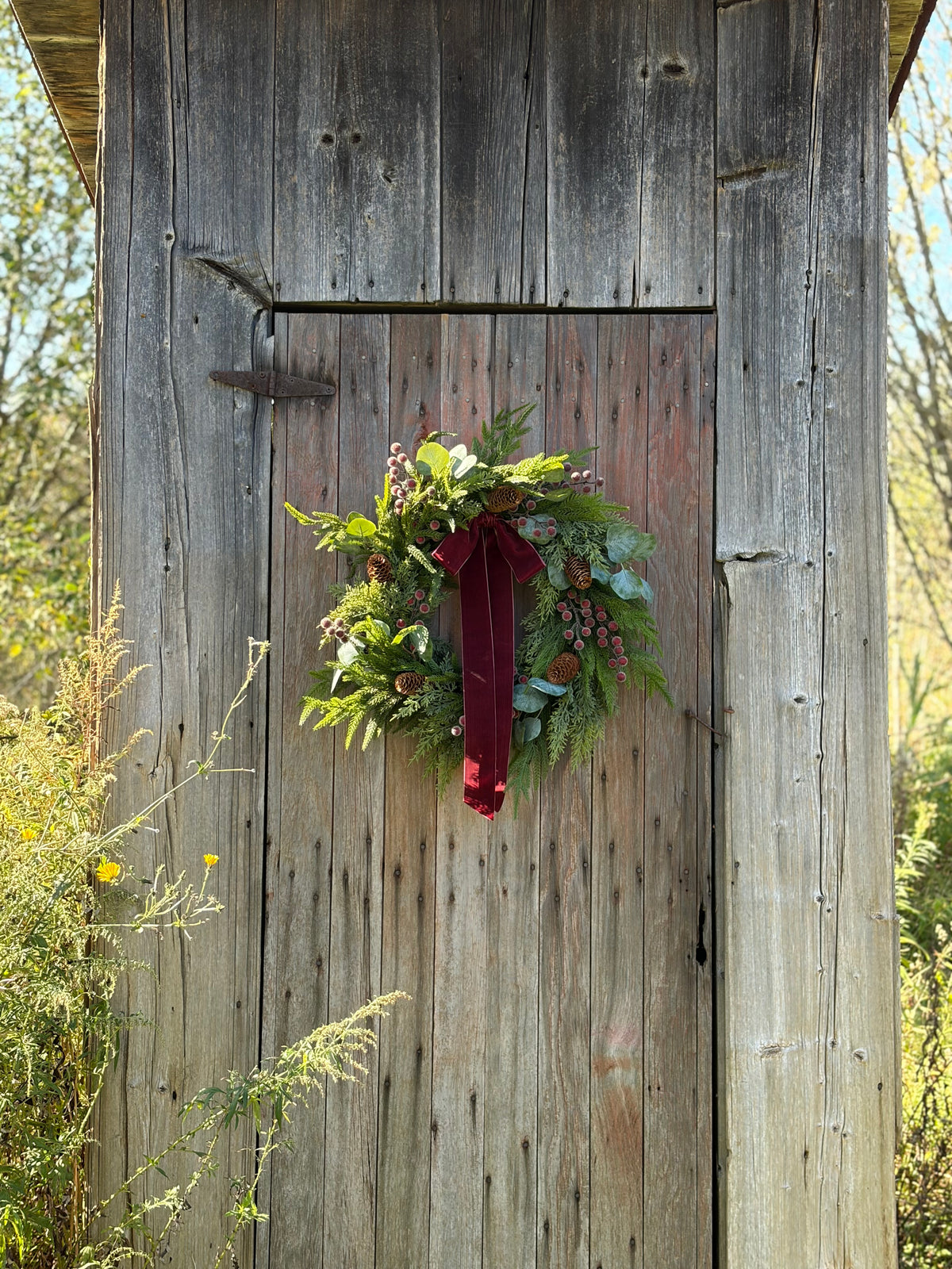 Sugared Berries & Eucalyptus Winter Wreath