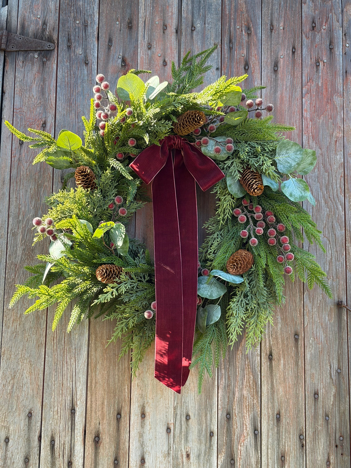 Sugared Berries & Eucalyptus Winter Wreath