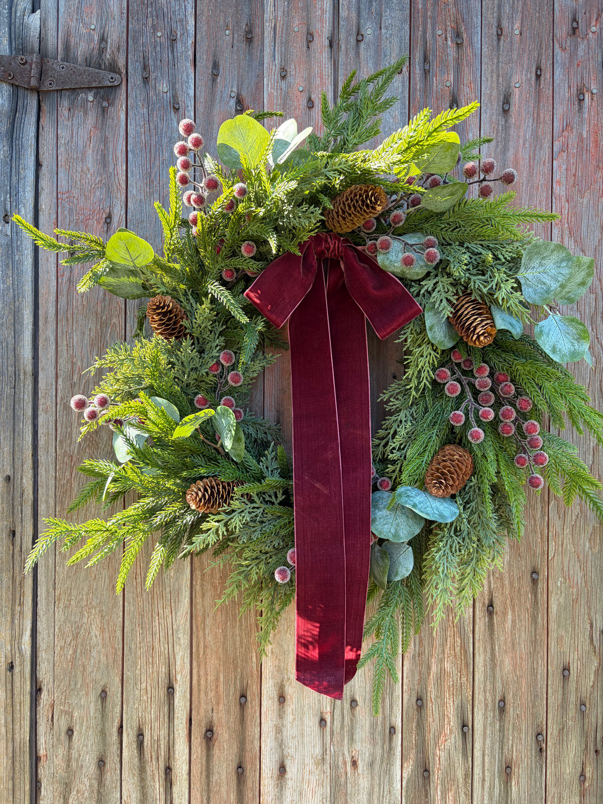 Sugared Berries & Eucalyptus Winter Wreath