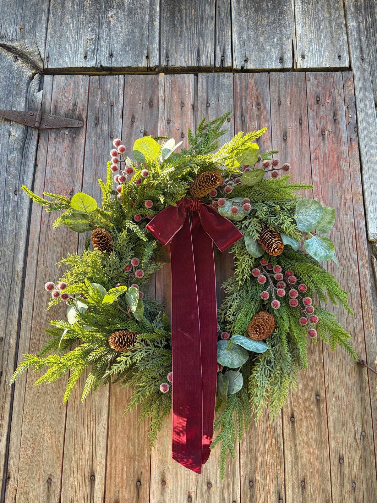Sugared Berries & Eucalyptus Winter Wreath