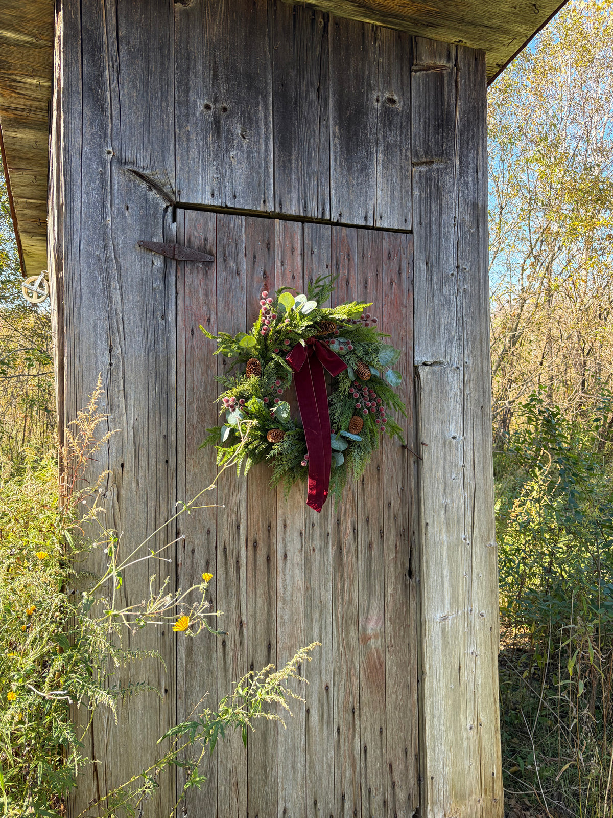 Sugared Berries & Eucalyptus Winter Wreath