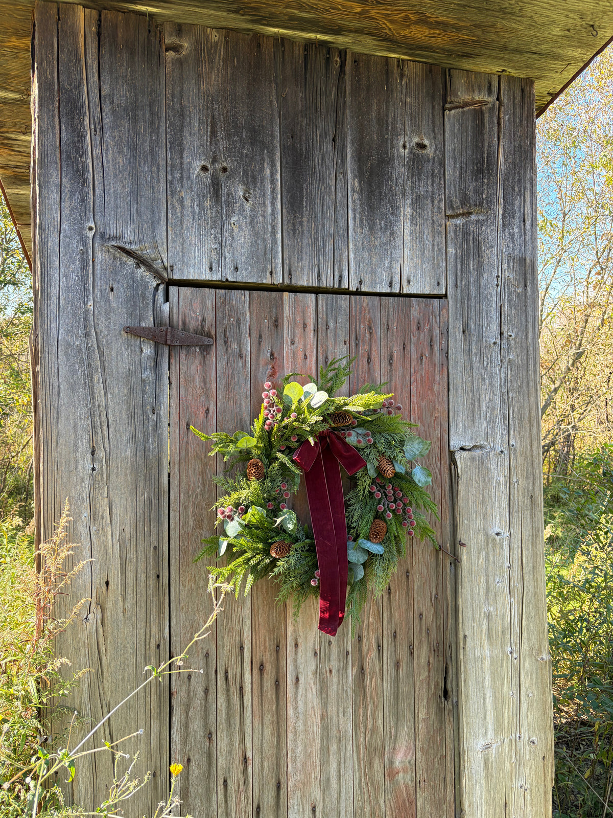 Sugared Berries & Eucalyptus Winter Wreath