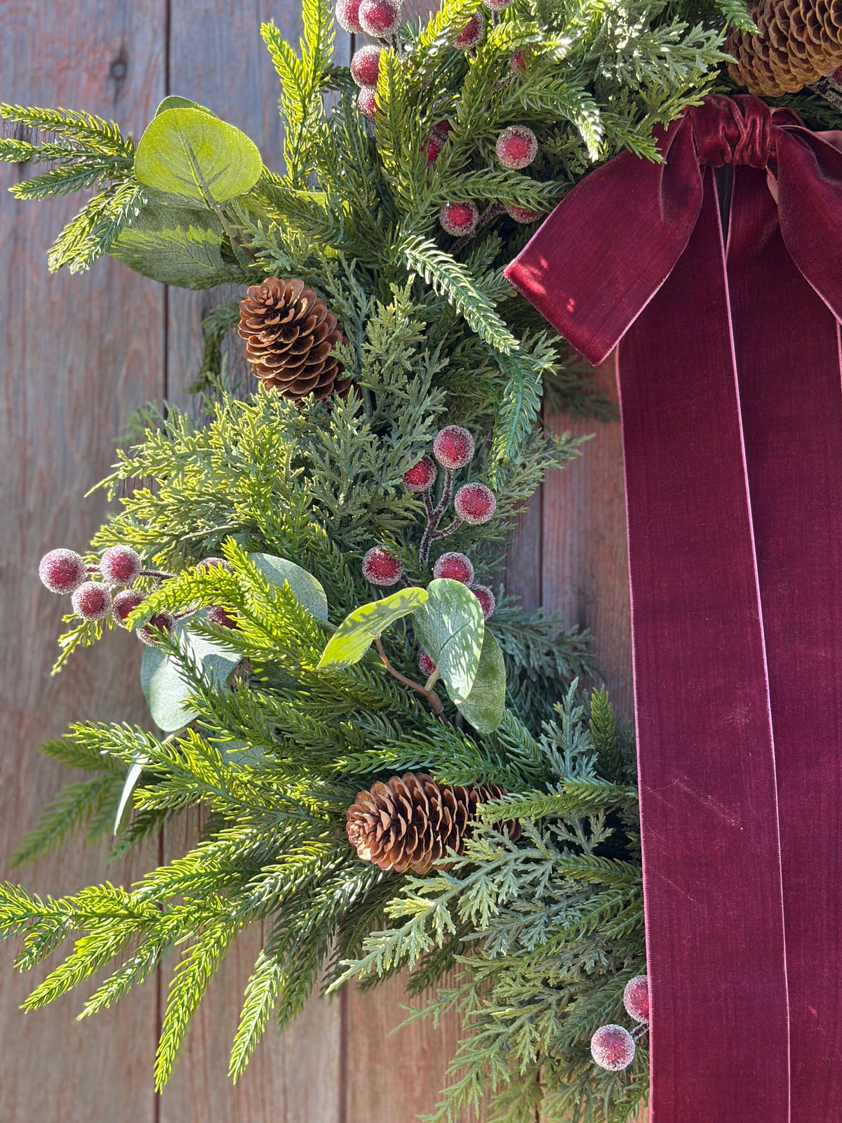 Sugared Berries & Eucalyptus Winter Wreath