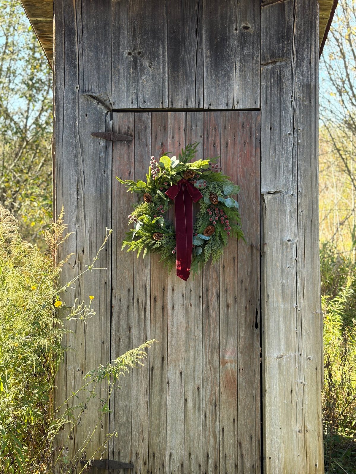 Sugared Berries & Eucalyptus Winter Wreath